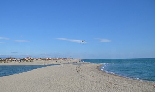 The Agly river mouth